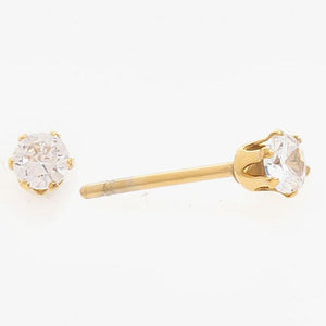 Mira Mira Tiny Sparkle Stud Gold Plated Stainless Steel Earrings