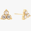 Mira Mira Sparkle Trio Gold Plated Stainless Steel Earrings