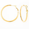 Mira Mira Large Angled Hoop Gold Plated Stainless Steel Earrings