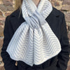 Zelly Grey Herringbone Pull Through Knitted Scarf