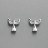 Sterling Silver Angel Stud Earrings