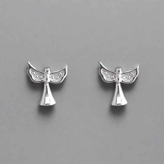 Sterling Silver Angel Stud Earrings