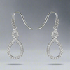 Sterling Silver Cubic Zirconia Infinity Hook-In Drop Earrings