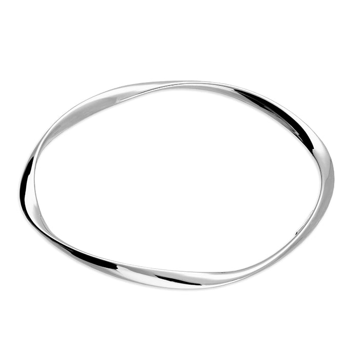 Soft Twist Sterling Silver Bangle