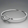 Sterling Silver Hook-in Loop Bangle