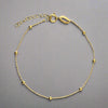 Gold-Plated Sterling Silver Simple Ball Bracelet