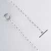 Sterling Silver Oval Open Wire T-Bar Necklace