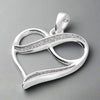 Sterling Silver Open Infinity Heart Necklace