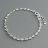 Sterling Silver Beaded Flower Bracelet