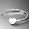 Sterling Silver Heart Wrap Bangle