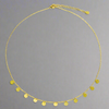 Gold Plated Sterling Silver Textured Discs Necklace