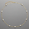 Gold Plated Sterling Silver & Pearl Necklace