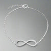 Sterling Silver CZ Infinity Bracelet