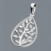 Sterling Silver Leaf Drop Pendant