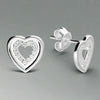 Sterling Silver Double Open Heart Earrings