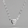 Sterling Silver Mini CZ Heart Necklace