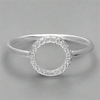 Sterling Silver CZ Circle Ring