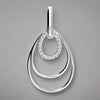 Sterling Silver Triple Oval Hoop Necklace