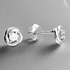 Sterling Silver Rose CZ Studs