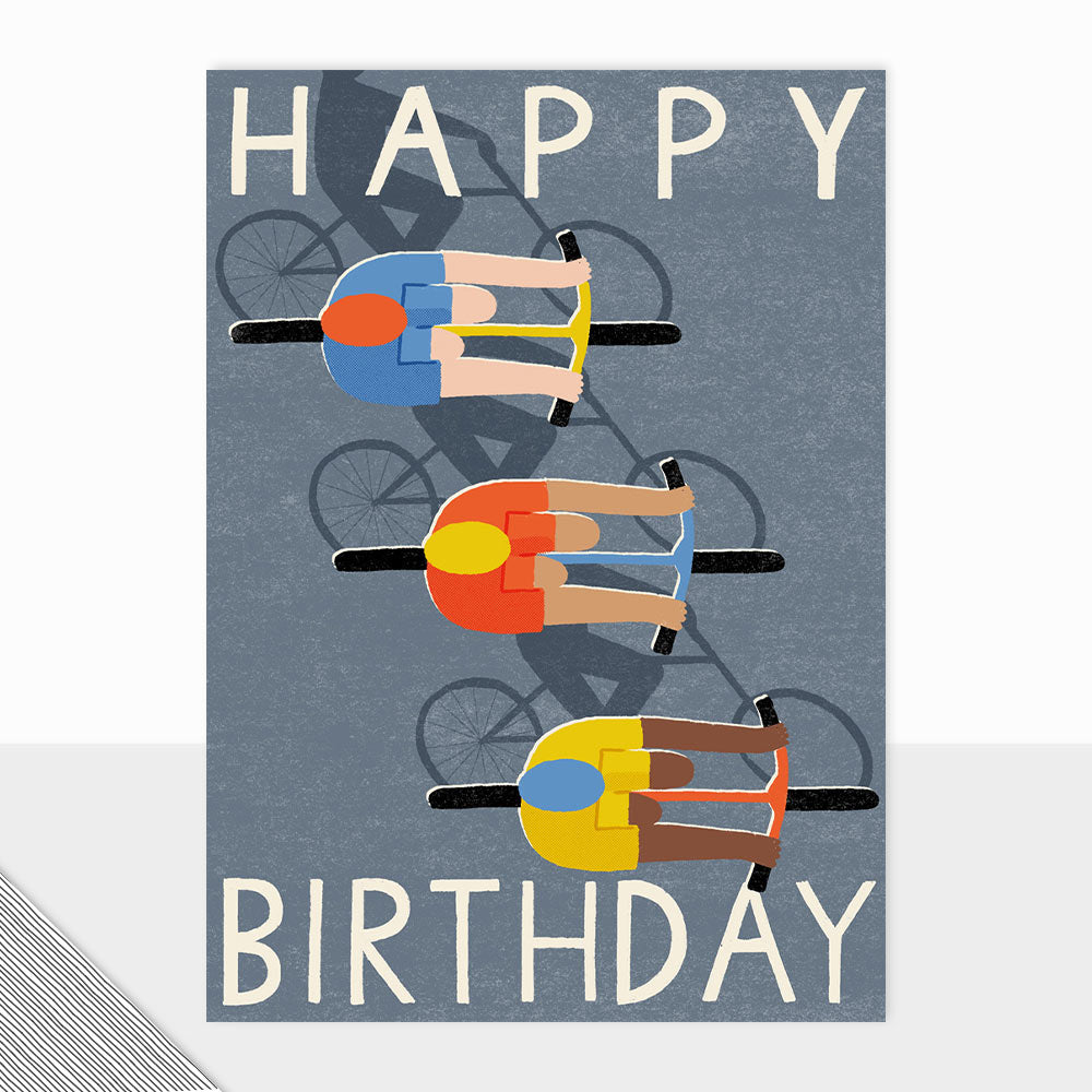 Honcho Cyclist Happy Birthday Card