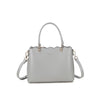 Stacey Scalloped Handbag - Grey