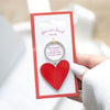 Lovestruck You Are Loved Heart Keyring