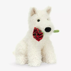 Jellycat Munro Scottie dog with tartan rose 2025 valentine collection