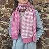 Pink Knitted Hearts Scarf