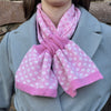 POM Pink Retro Scandi Pull Through Scarf