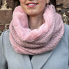 POM Pink Faux Fur and Knit Twist Snood