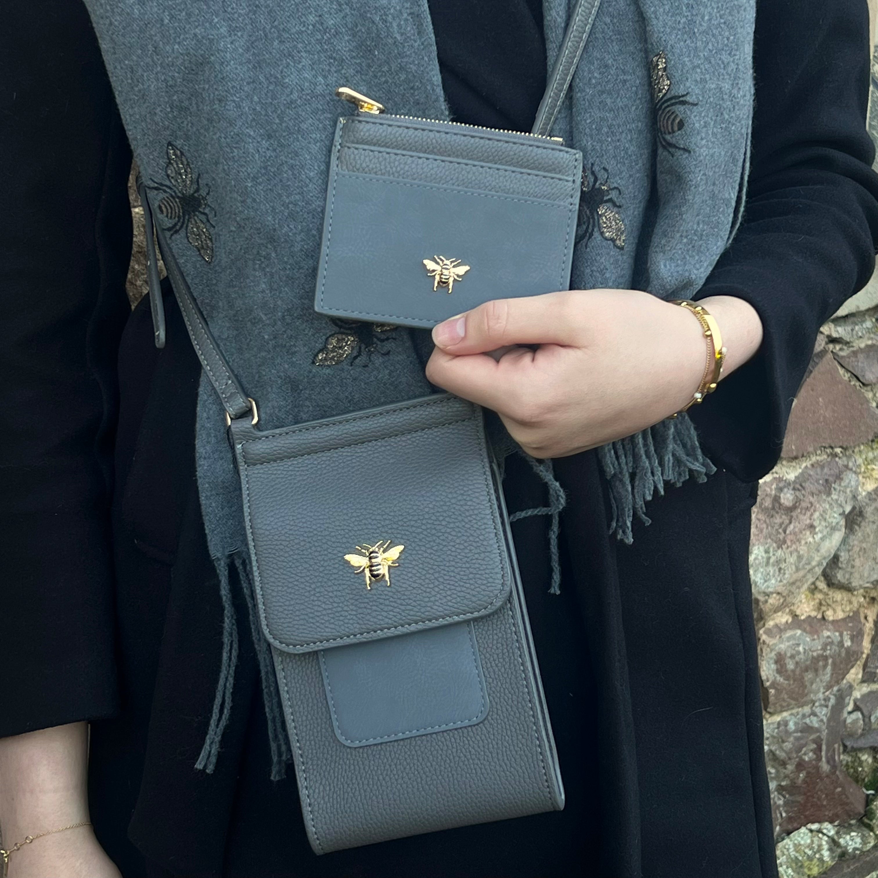 Alice Wheeler Slate Mini Bloomsbury Phone Bag