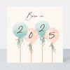 Camille Born 2025 Baby Girl Balloons Card