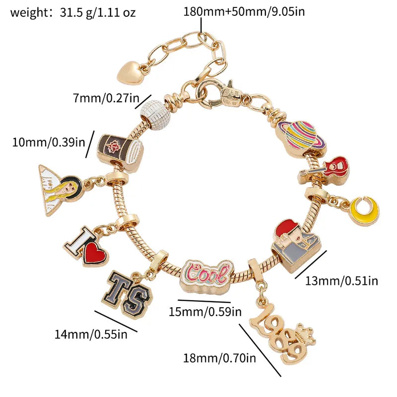 Taylor swift Alloy Charm Bracelet