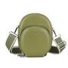 Lydia Rounded Cross Body 3 Zip Bag - Dk Green