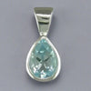 Sterling Silver Blue Topaz Teardrop Necklace