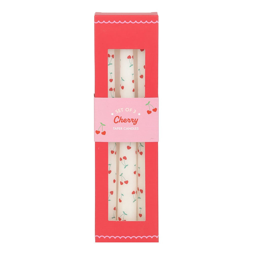 Lovestruck Set of 3 Heart Cherry Taper Candles