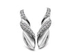 Unique Sterling Silver CZ Twist Drop Earrings