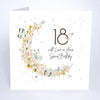 Mimosa Moon 18 With Love Birthday Card