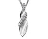 Unique Sterling Silver CZ Twist Necklace