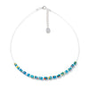 Carrie Elspeth Turquoise Millifiore Cubes Links Necklace