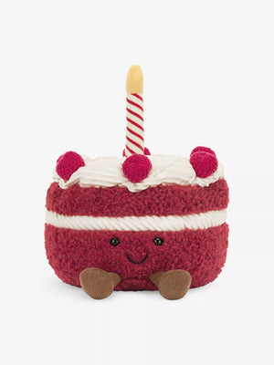 Jellycat valentine 2025 red cheri cake with candle