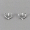 Sterling Silver Small Open Heart Studs