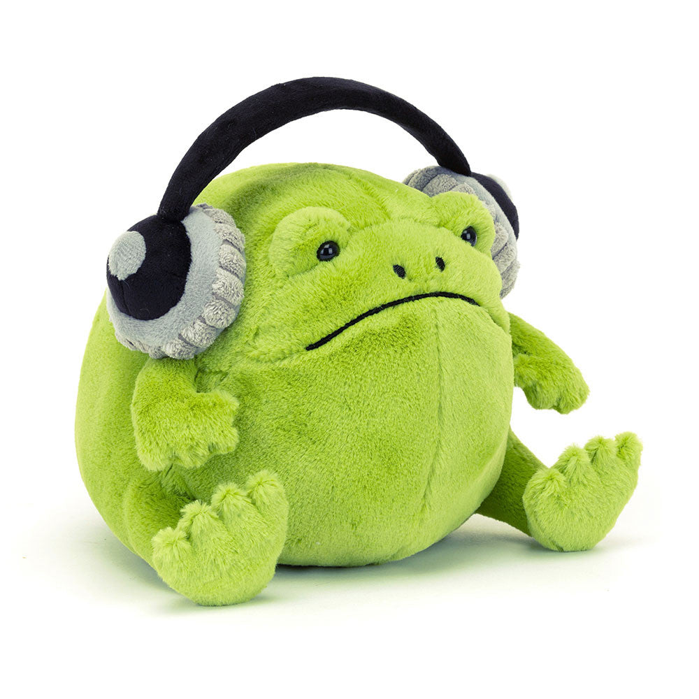 Jellycat Ricky Rain Frog  With Headphones