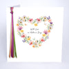 Five Dollar Ribbons & Roses - With Love Heart Mother's Day Card