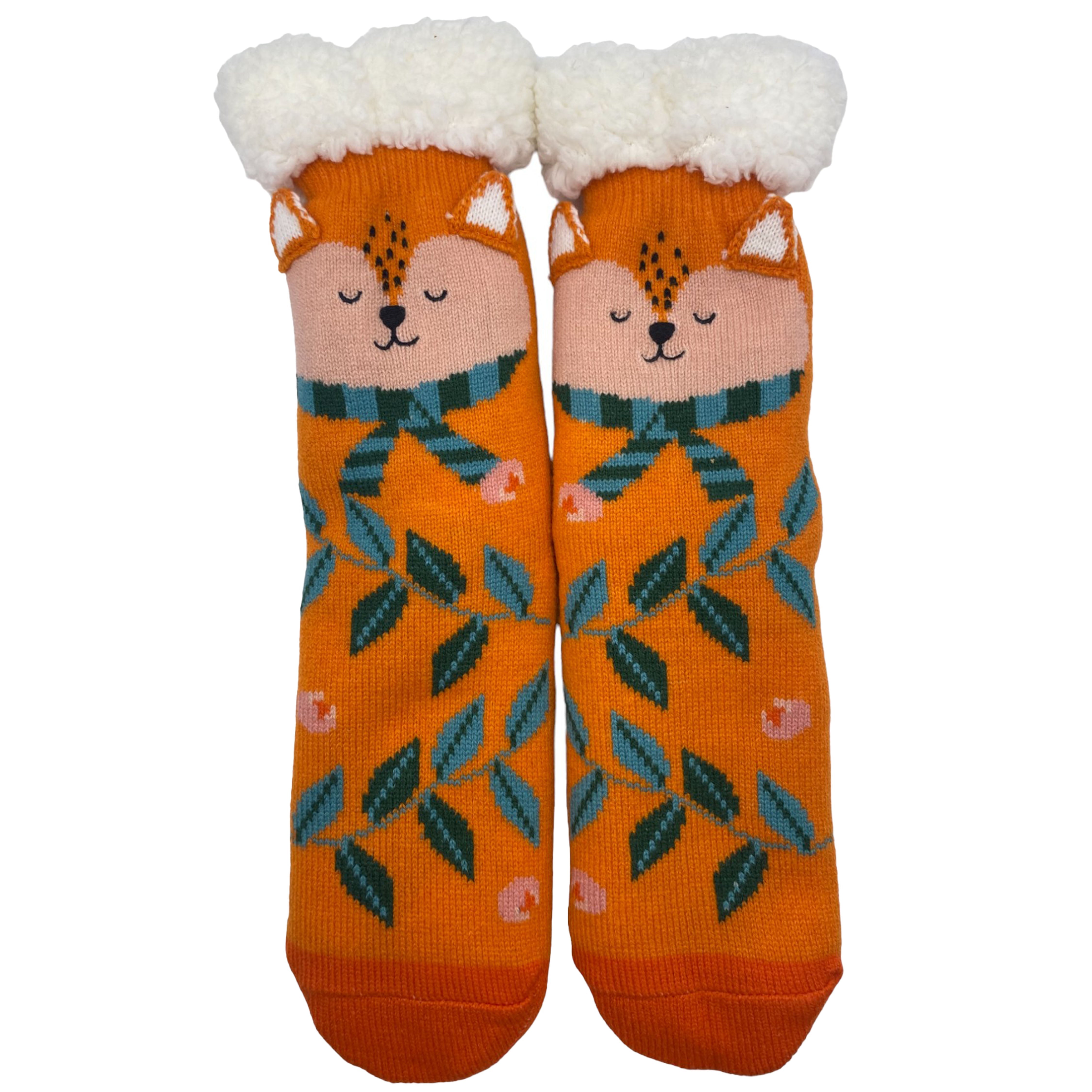 House Of Disaster Secret Garden Fox Slipper Socks