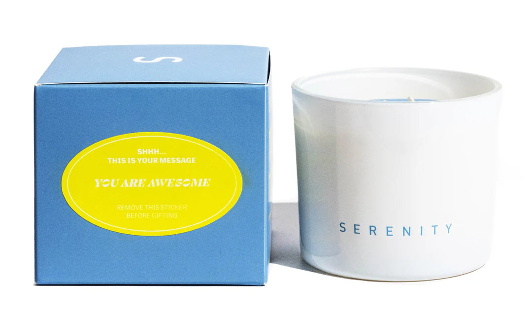 Serenity Hidden Message You Are Awesome Candle