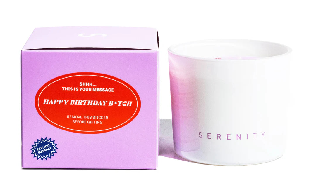 Serenity Hidden Message Happy Birthday Bitch Candle