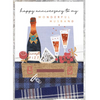 Cobalt Happy Anniversary Wonderful Husband Card