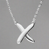 Sterling Silver Kiss Necklace