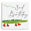 Serendipity 3rd Birthday Crocodile Card